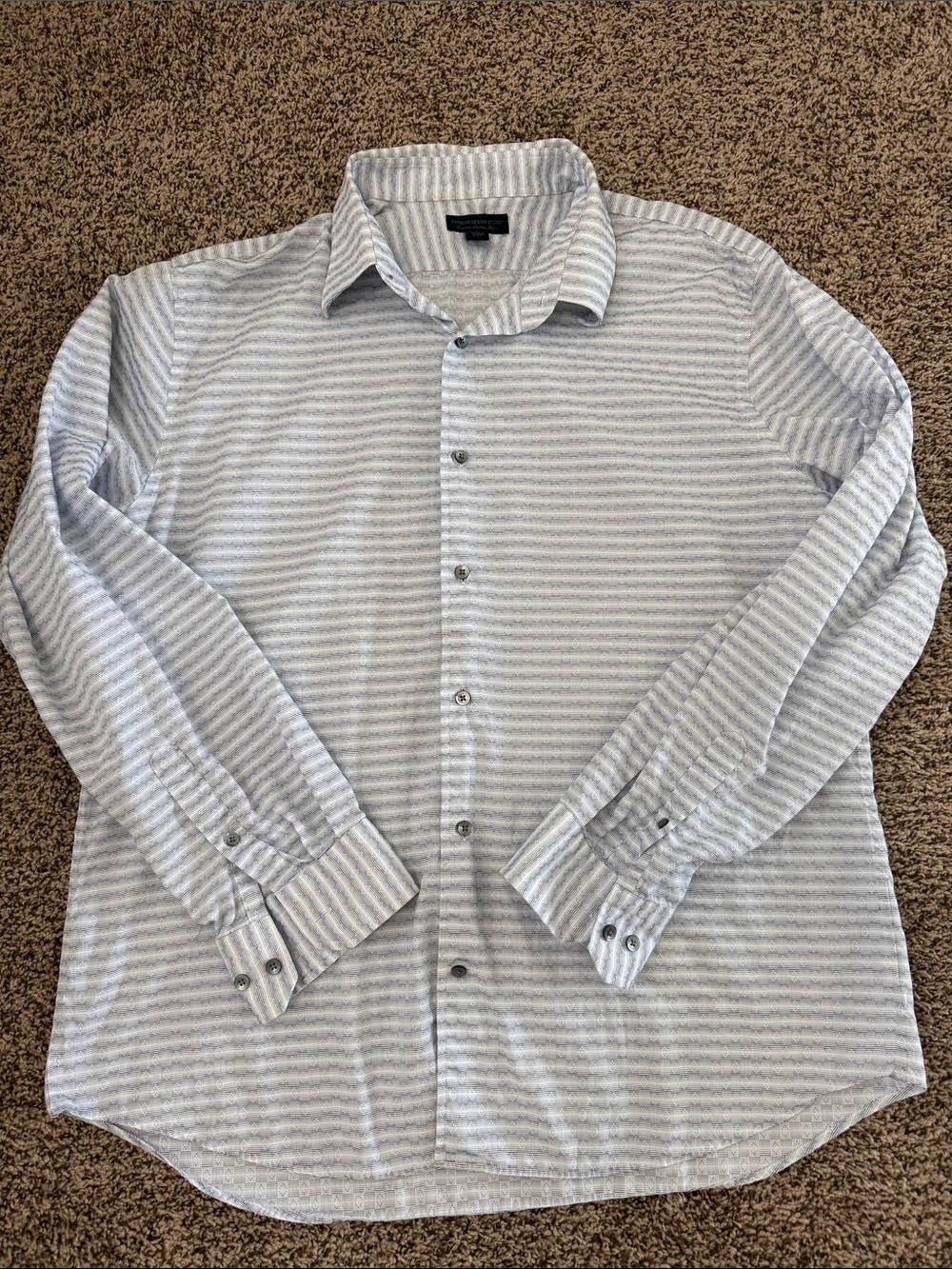 Express Button Down Shirt XXL Mens Blue Striped